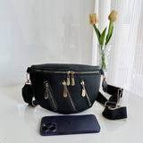 PU Leather Multi Zipper Shoulder Bag - Opulent EmpirePU Leather Multi Zipper Shoulder BagOpulent Empire