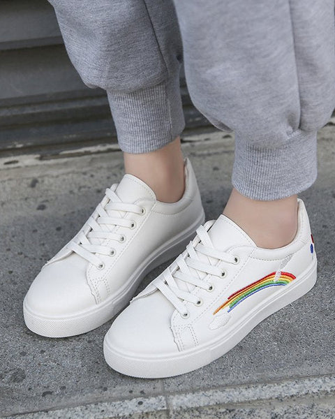 Rainbow white shoes women - Opulent EmpireRainbow white shoes womenOpulent Empire0