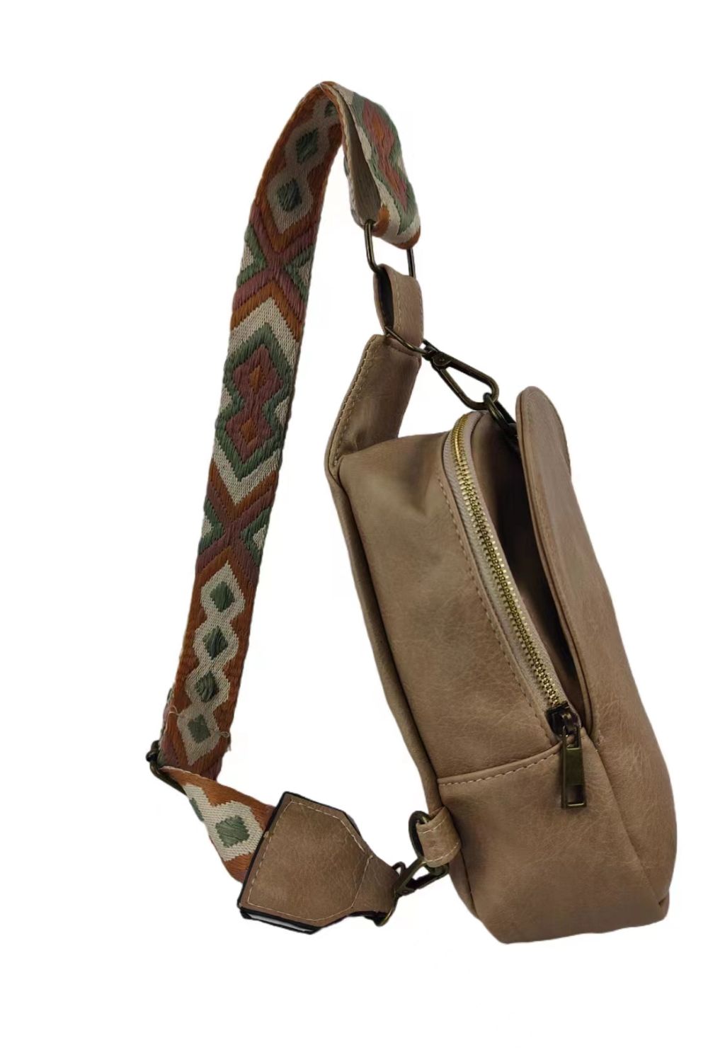 Quinn™ — Adjustable Strap Leather Sling Bag, alternate view 10