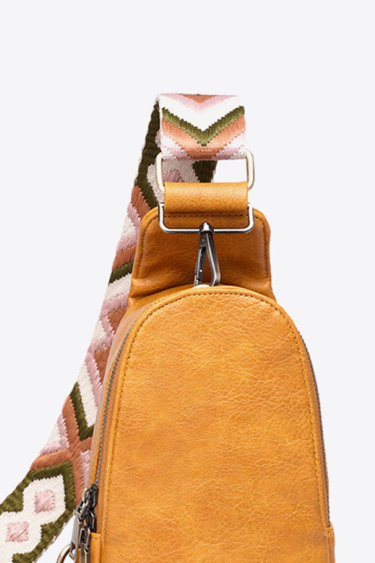 Quinn™ | Adjustable Strap Leather Sling Bag - Opulent Empire