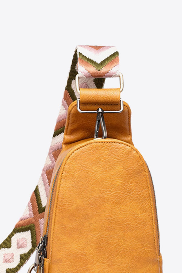 Quinn™ — Adjustable Strap Leather Sling Bag, alternate view 2