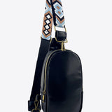 Random Pattern Adjustable Strap PU Leather Sling Bag - Opulent EmpireRandom Pattern Adjustable Strap PU Leather Sling BagOpulent Empire