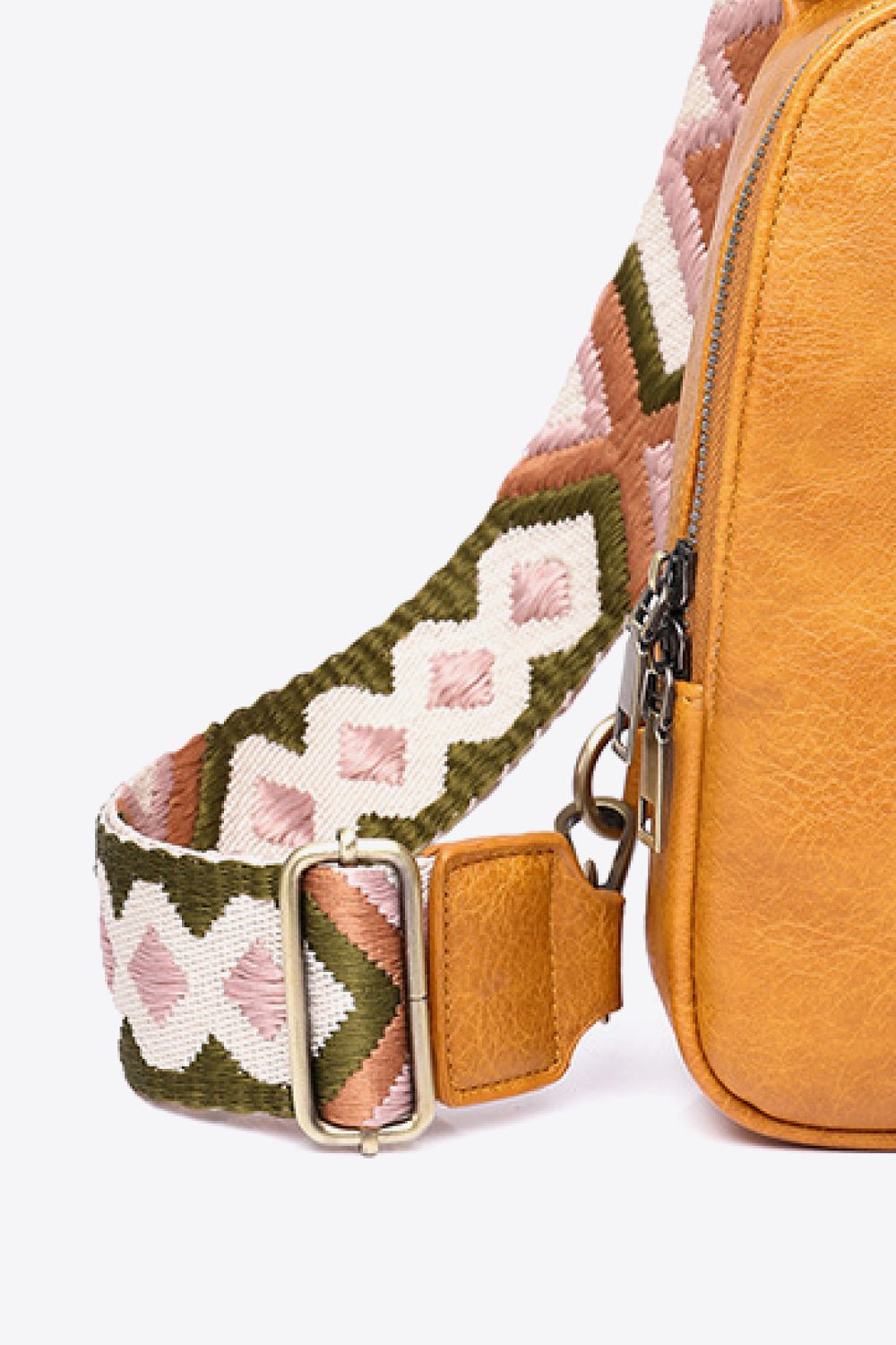 Quinn™ — Adjustable Strap Leather Sling Bag, alternate view 3