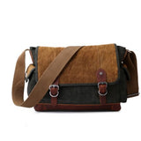 Retro covered canvas shoulder bag - Opulent EmpireRetro covered canvas shoulder bagOpulent EmpireMen Bags