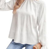 Ribbed Flounce Sleeve Blouse - Opulent EmpireRibbed Flounce Sleeve BlouseOpulent Empire