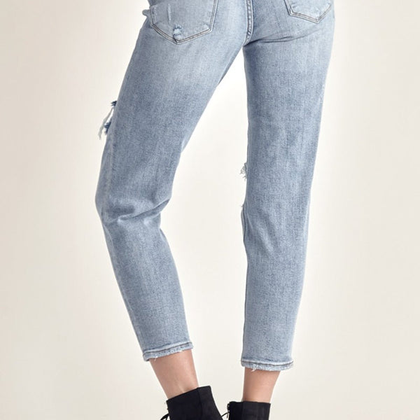 RISEN Distressed Slim Cropped Jeans - Opulent EmpireRISEN Distressed Slim Cropped JeansOpulent Empire