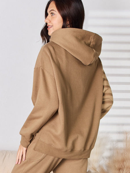 RISEN Drawstring Drop Shoulder Long Sleeve Hoodie - Opulent EmpireRISEN Drawstring Drop Shoulder Long Sleeve HoodieOpulent Empire