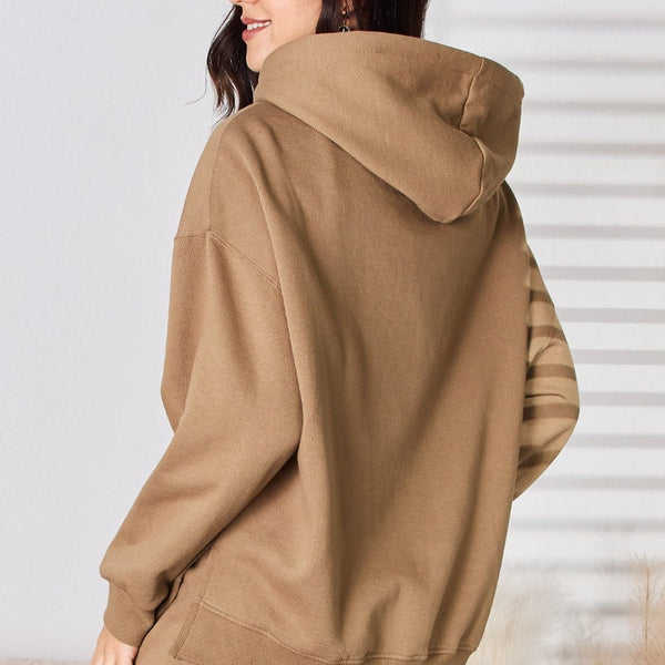 RISEN Drawstring Drop Shoulder Long Sleeve Hoodie - Opulent EmpireRISEN Drawstring Drop Shoulder Long Sleeve HoodieOpulent Empire