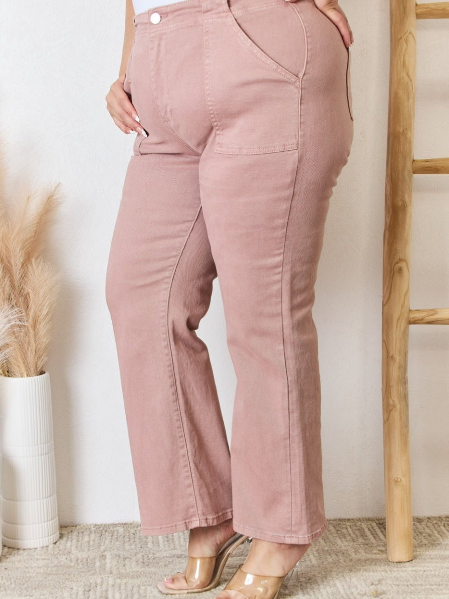 RISEN Full Size High Rise Ankle Flare Jeans - Opulent EmpireRISEN Full Size High Rise Ankle Flare JeansOpulent Empire