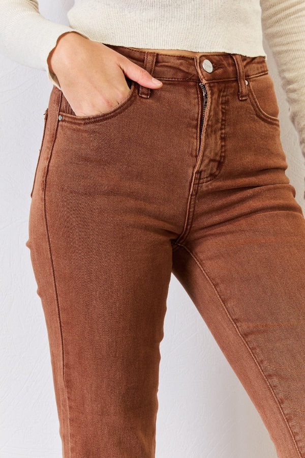 RISEN Full Size High Rise Tummy Control Straight Jeans - Opulent EmpireRISEN Full Size High Rise Tummy Control Straight JeansOpulent Empire