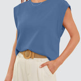 Round Neck Cap Sleeve Tank - Opulent EmpireRound Neck Cap Sleeve TankOpulent Empire