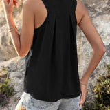 Ruched Round Neck Tank - Opulent EmpireRuched Round Neck TankOpulent Empire