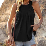 Ruched Round Neck Tank - Opulent EmpireRuched Round Neck TankOpulent Empire