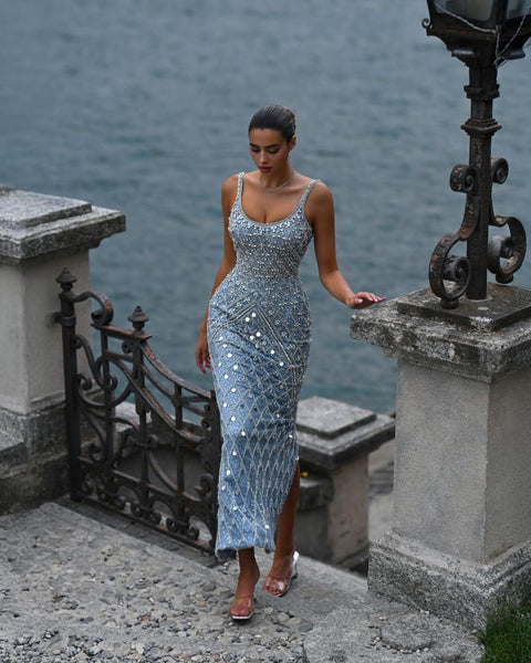 Evangeline Sharaé — Handcrafted embellished couture evening gown — Style SH12059