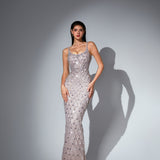 Evangeline Sharaé — Handcrafted embellished couture evening gown — Style SH12059, alternate view 4