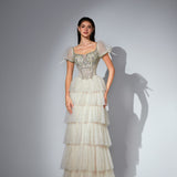 Valentina Sharaé — Handcrafted embellished couture evening gown — Style SH11607, alternate view 3
