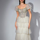 Valentina Sharaé — Handcrafted embellished couture evening gown — Style SH11607, alternate view 4