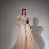 Genevieve Sharaé — Handcrafted embellished couture evening gown — Style SH11608, alternate view 3