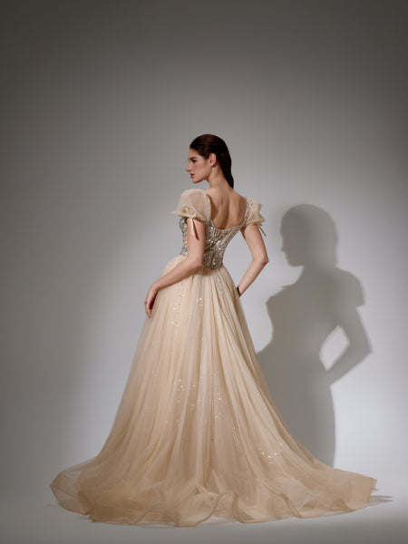Genevieve Sharaé — Handcrafted embellished couture evening gown — Style SH11608, alternate view 5