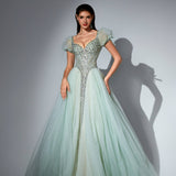 Genevieve Sharaé — Handcrafted embellished couture evening gown — Style SH11608, alternate view 6