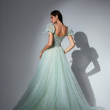 Genevieve Sharaé — Handcrafted embellished couture evening gown — Style SH11608, alternate view 8