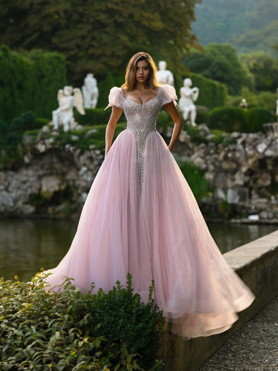 Genevieve Sharaé — Handcrafted embellished couture evening gown — Style SH11608, alternate view 2