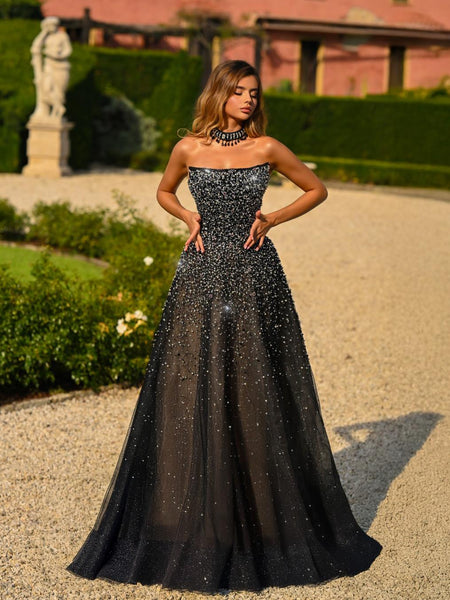 Arielle Sharaé — Handcrafted embellished couture evening gown — Style SH12020