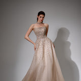Arielle Sharaé — Handcrafted embellished couture evening gown — Style SH12020, alternate view 2