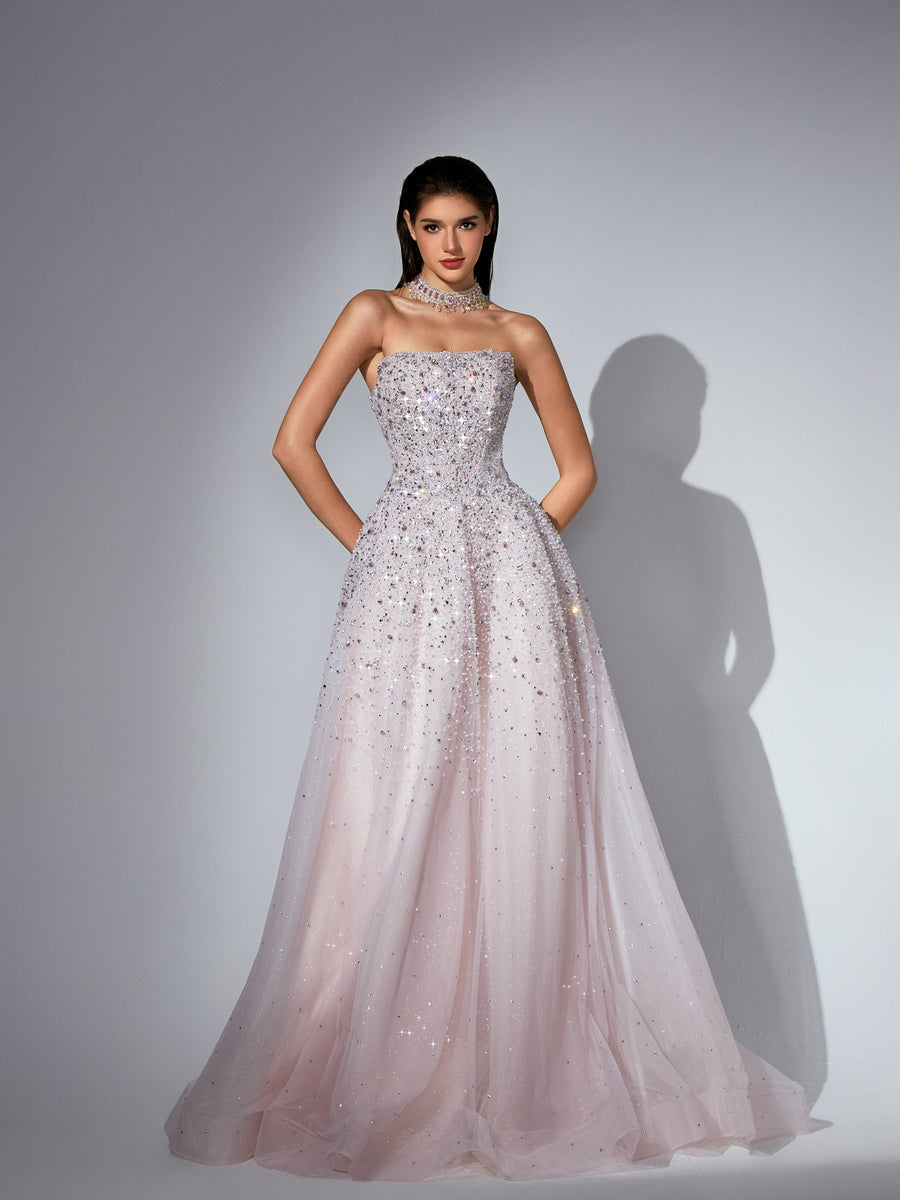 Arielle Sharaé — Handcrafted embellished couture evening gown — Style SH12020, alternate view 5