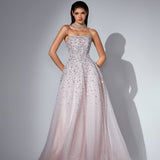 Arielle Sharaé — Handcrafted embellished couture evening gown — Style SH12020, alternate view 5