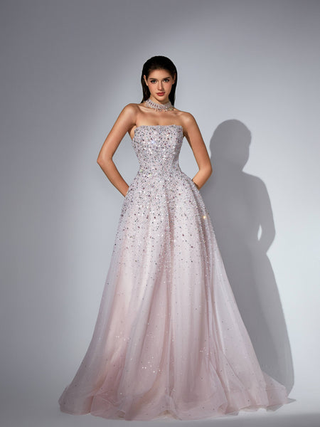 Arielle Sharaé — Handcrafted embellished couture evening gown — Style SH12020, alternate view 5