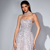 Arielle Sharaé — Handcrafted embellished couture evening gown — Style SH12020, alternate view 7