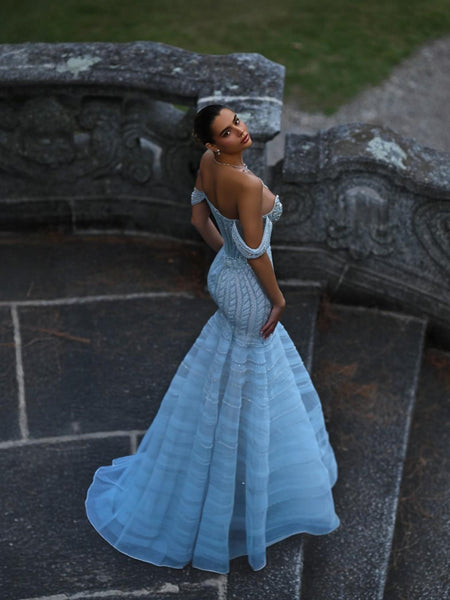 Celestia Sharaé — Handcrafted embellished couture evening gown — Style SH12043, alternate view 2