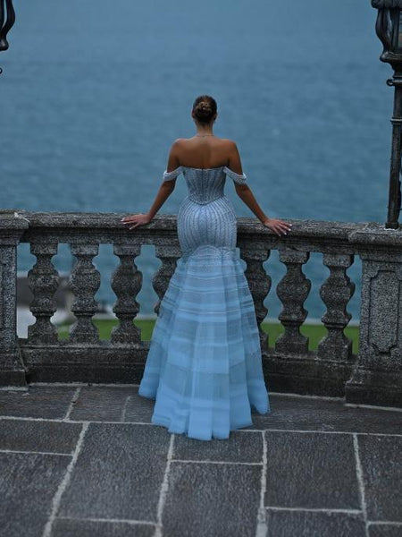 Celestia Sharaé — Handcrafted embellished couture evening gown — Style SH12043, alternate view 3