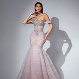 Celestia Sharaé — Handcrafted embellished couture evening gown — Style SH12043, alternate view 4