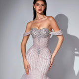 Celestia Sharaé — Handcrafted embellished couture evening gown — Style SH12043, alternate view 5