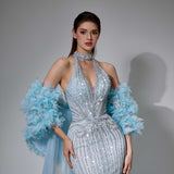 Theodora Sharaé — Handcrafted embellished couture evening gown — Style SH12045, alternate view 7