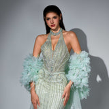 Theodora Sharaé — Handcrafted embellished couture evening gown — Style SH12045, alternate view 13