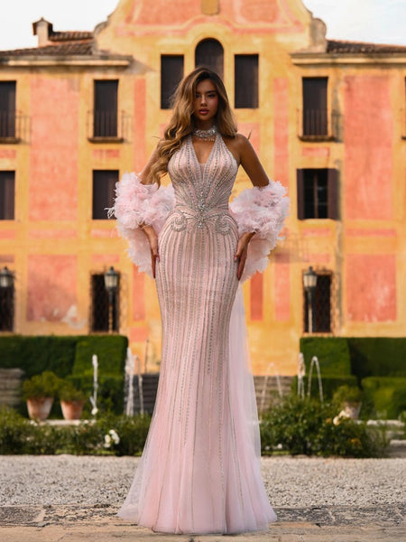 Theodora Sharaé — Handcrafted embellished couture evening gown — Style SH12045, alternate view 2