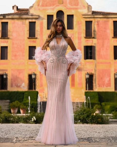 Theodora Sharaé — Handcrafted embellished couture evening gown — Style SH12045, alternate view 2