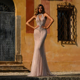 Theodora Sharaé — Handcrafted embellished couture evening gown — Style SH12045, alternate view 4