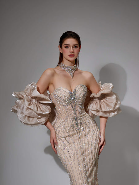 Octavia Sharaé — Handcrafted embellished couture evening gown — Style SH12049, alternate view 5