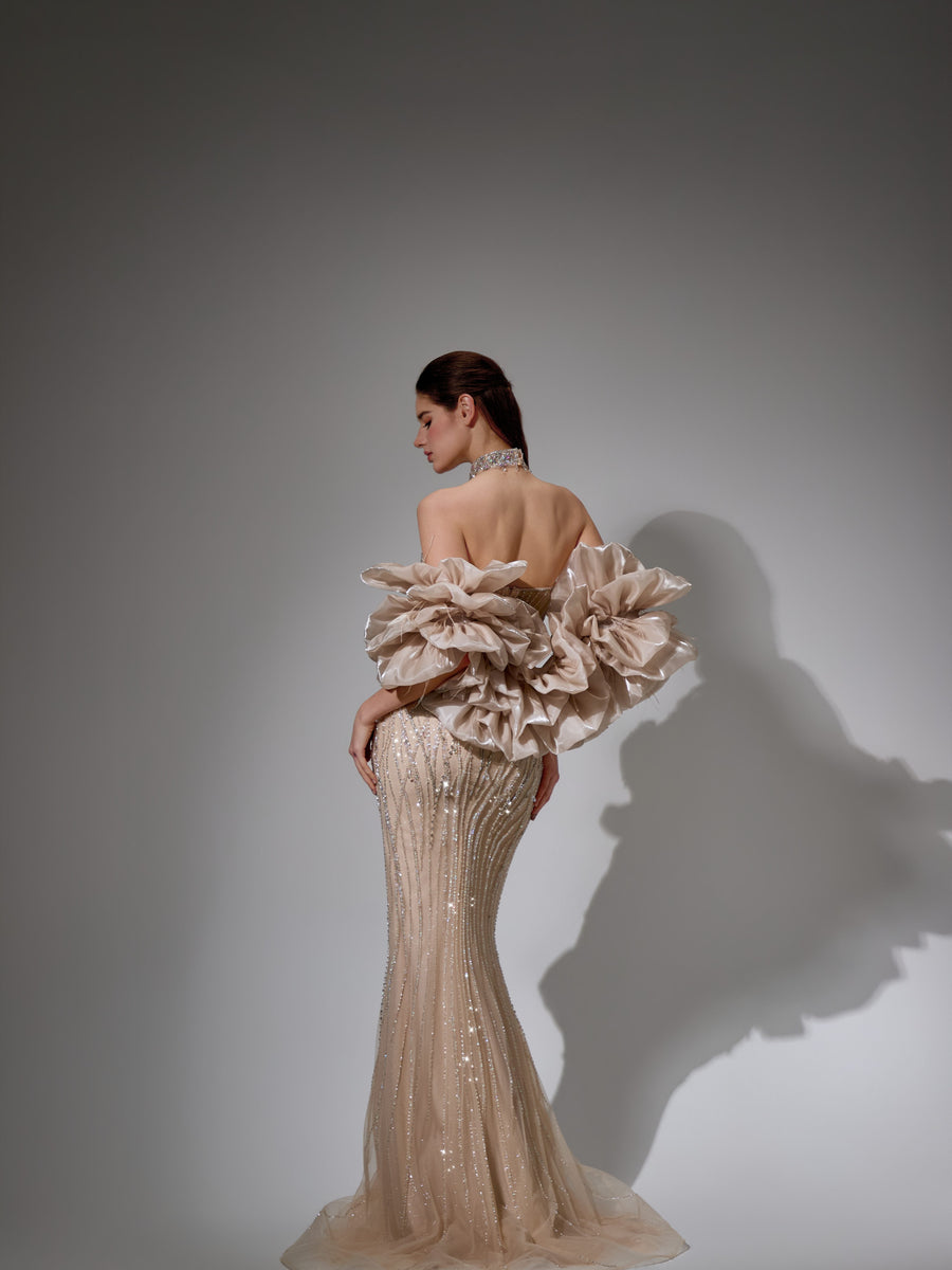 Octavia Sharaé — Handcrafted embellished couture evening gown — Style SH12049, alternate view 6