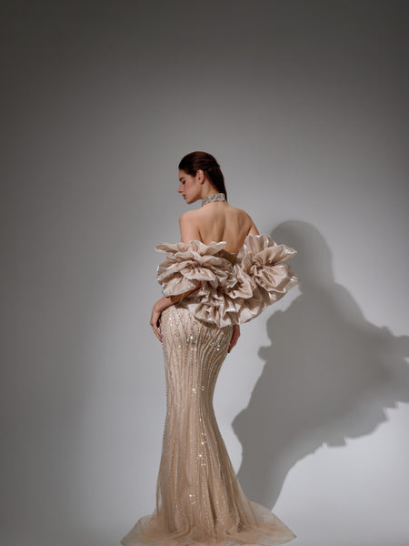 Octavia Sharaé — Handcrafted embellished couture evening gown — Style SH12049, alternate view 6