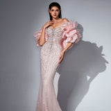 Octavia Sharaé — Handcrafted embellished couture evening gown — Style SH12049, alternate view 7
