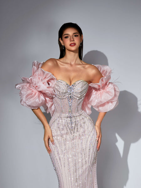Octavia Sharaé — Handcrafted embellished couture evening gown — Style SH12049, alternate view 8