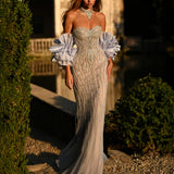 Octavia Sharaé — Handcrafted embellished couture evening gown — Style SH12049