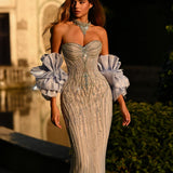Octavia Sharaé — Handcrafted embellished couture evening gown — Style SH12049, alternate view 2