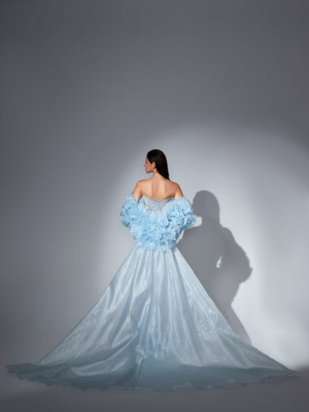 Samara Sharaé — Handcrafted embellished couture evening gown — Style SH12052, alternate view 7