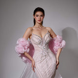Samara Sharaé — Handcrafted embellished couture evening gown — Style SH12052, alternate view 12